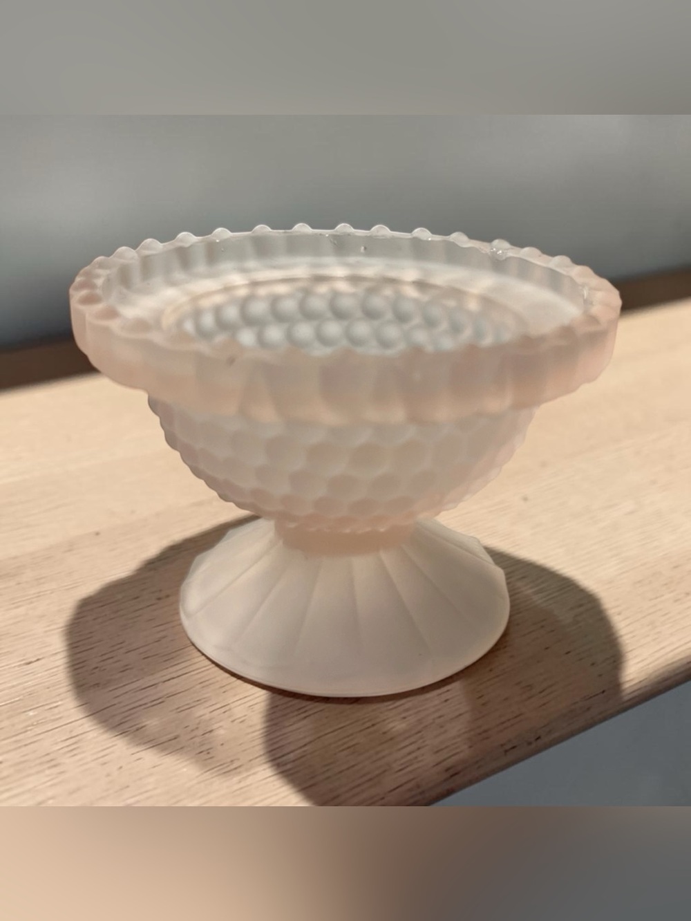 Duncan & Miller thousand eye satin hobnail fairy lamp base